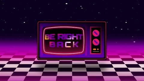 Stream overlay, starting soon text with tv retro style background animation Stock Footage 293040268