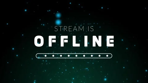 Stream overlay stream is offline with particle looping Stock Footage 309610670