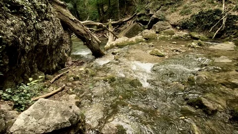 The stream, part of Jur-Jur waterfall. Stock Footage