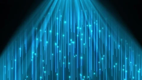 A stream of particles moving upward along a beam of light. Lines of particles Stock Footage 308113262