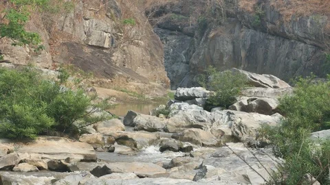 Stream pass through the valley Stock Footage 88873823