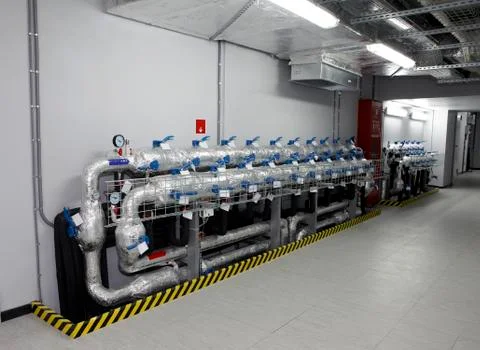 The Stream Pipe line System data center in data center	 Stock Photos
