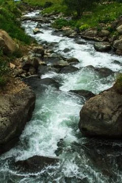 Stream on plateau Stock Photos