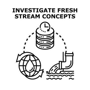 Stream processing investigating new data flow concepts Stock Illustration