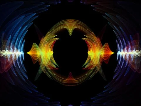 Stream of Radial Oscillation Stock Illustration