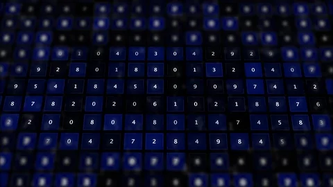 Stream of random digital characters high tech board. Stock Footage 112672173