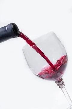 Stream of red wine Stock Photos