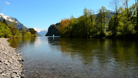 Stream of the river. Stock Footage 75368691