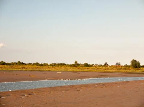 A stream river running through country Maldon blackwater england with lots of Stock Photos