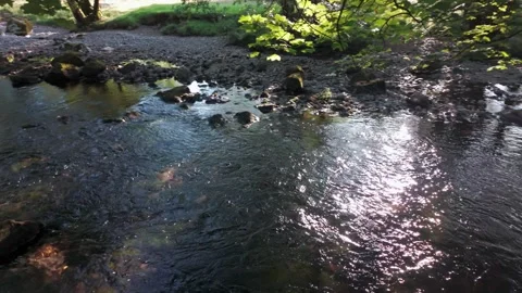 Stream, river. Scenic landscape, Lake District National Park, UK Vídeo Stock 340265019