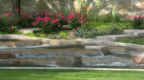 Stream Running Through Center Of Dallas Texas Video stock 1696357