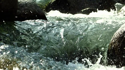 Stream, slow motion Stock Footage 34347823