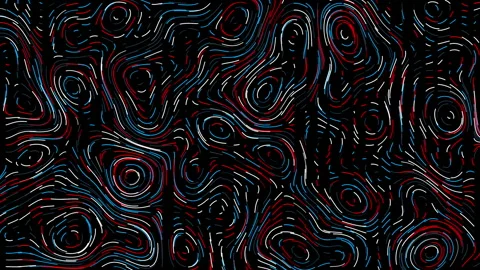 Stream of small wavy lines filling the space, computer generated. 3d render Stock Footage 145782469
