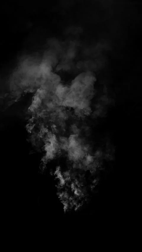 Stream of smoke shoots across black screen, vertical format Stock Footage 340130834