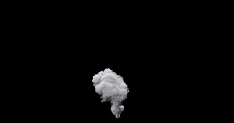 Stream smoky explode special vfx effect on black backgrounds 3d rendering Video stock 332686532