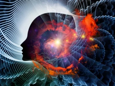 Stream of Soul and Mind Stock Illustration