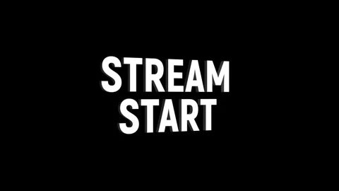 Stream start 3d text animation with horizontally word rotating effect. stre.. Stock Footage 313794294