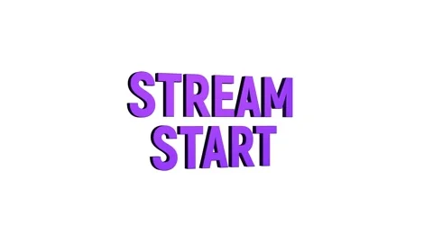 Stream start 3d text animation with horizontally word rotating effect. stre.. Stock Footage 313794298