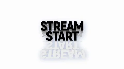 Stream start text animation with vertically word rotating effect. streaming.. Video stock 313527857