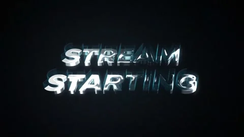 Stream starting 3d text animation Video stock 305718901