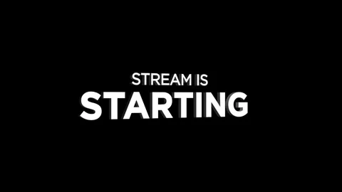 Stream is starting 3d text animation with horizontally word rotating effect.. Stock Footage 313794263