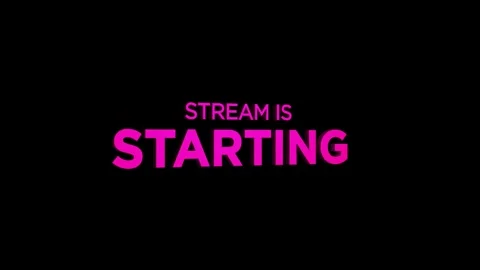 Stream is starting 3d text animation with horizontally word rotating effect.. Stock Footage 313794272