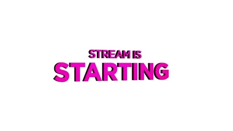 Stream is starting 3d text animation with horizontally word rotating effect.. Stock Footage 313794277