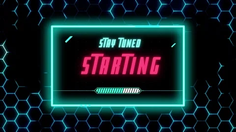 Stream is starting NEON FLASHING loop Background 4K RESOLUTION Stockbeeldmateriaal 241674130