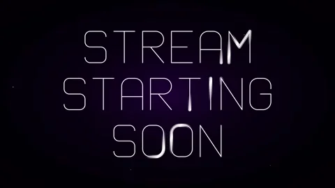 Stream starting soon animated overlay with minimalist glowing lines and par.. Stock Footage 344851599