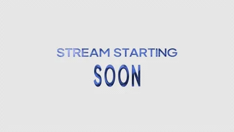 Stream starting soon in a dark blue color. Stock Footage 316973203