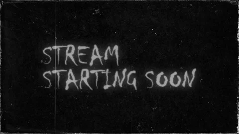 Stream Starting Soon Flicker Effects, Glow Text Vintage on Black Background Stock Footage 306639470