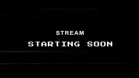 Stream starting soon glitch text animation for video live streaming. Stock-Footage 311747330