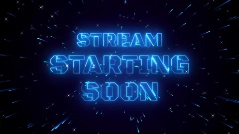 Stream starting soon neon animated starting soon neon light meteor galaxy o.. Stock Footage 295915624