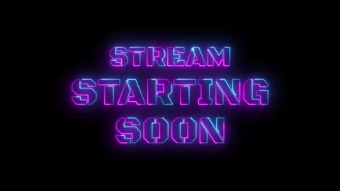 Stream starting soon neon animated starting soon neon light meteor galaxy o.. Stock Footage 295915625