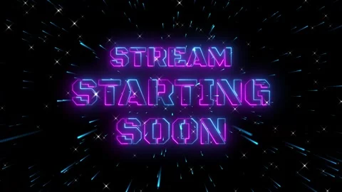 Stream starting soon neon animated starting soon neon light meteor galaxy o.. Stock Footage 295915832