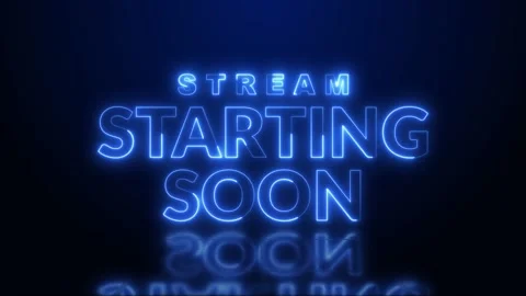 Stream starting soon neon animation | Stock Video | Pond5