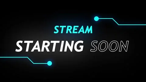 Stream starting soon neon Blue text animation suitable for video live strea.. Stock Footage 322967704