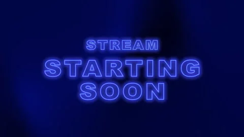 Stream starting soon neon effects for opener video live streaming. Stock Footage 311747738