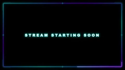 Stream starting soon neon hud overlay animation for gaming and live broadca.. Stock Footage 344855507