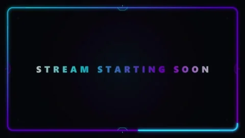 Stream starting soon neon hud overlay animation for gaming and live broadca.. 스톡 동영상 344855520