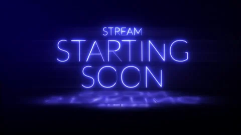 Stream Starting Soon Neon Text Animation Video stock 312968656