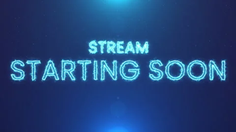 Stream starting soon neon text animation suitable for video live streaming. Video stock 320999285