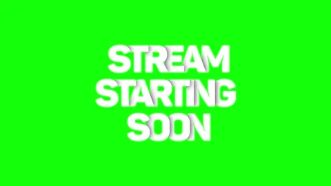 Stream starting soon overlapping green screen loop Stock Footage 309611086