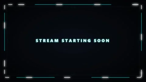Stream starting soon overlay with futuristic hud interface and glowing neon.. Stock Footage 344855275