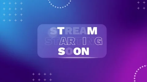 Stream Starting Soon Screen Animation Gradient Background Live Streaming Video stock 332447726