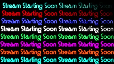 Stream Starting Soon Variable Text Animation Loop for Live Streaming Overlay Stock Footage 328718093