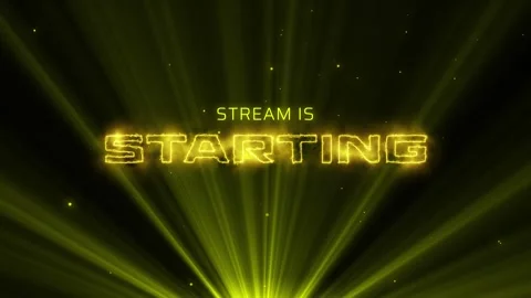 Stream is starting for stream overlay with light rays Stock Footage 309904355