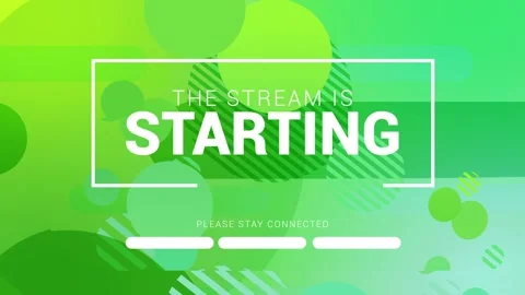 The Stream is Starting. Streaming Panel. Intermission Banner for your stream Stock Footage 161423751
