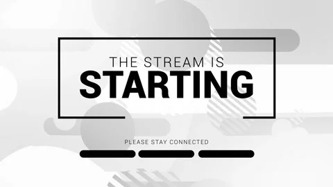 The Stream is Starting. Streaming Panel. Intermission Banner for your stream Stock Footage 161423776