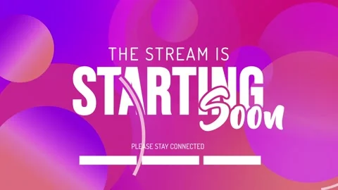 The Stream is Starting. Streaming Panel. Intermission Banner for your stream Stock Footage 161423814